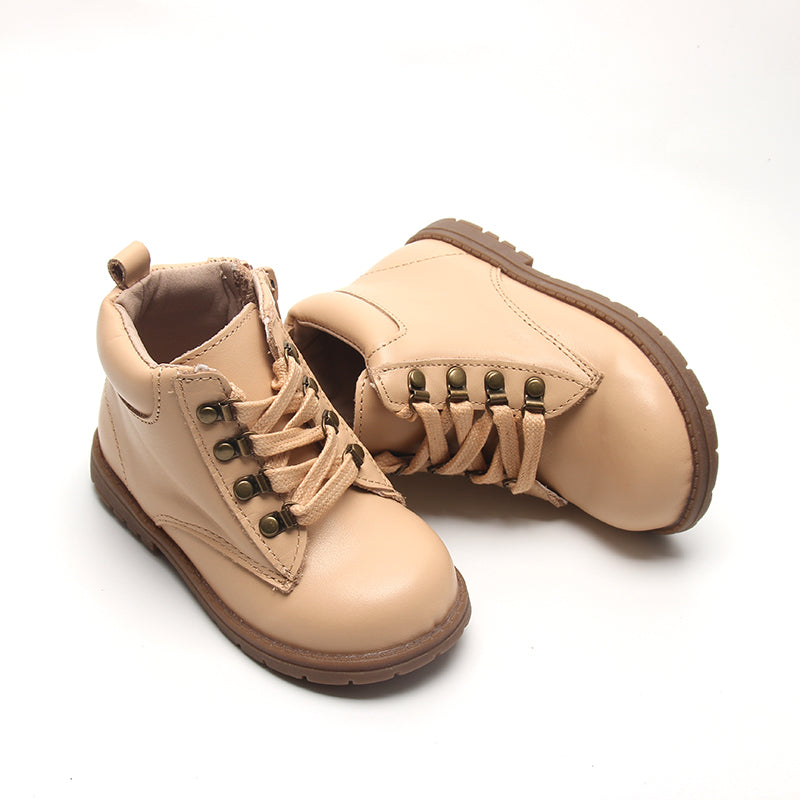 Leather Combat Boot | Color 'Honey'