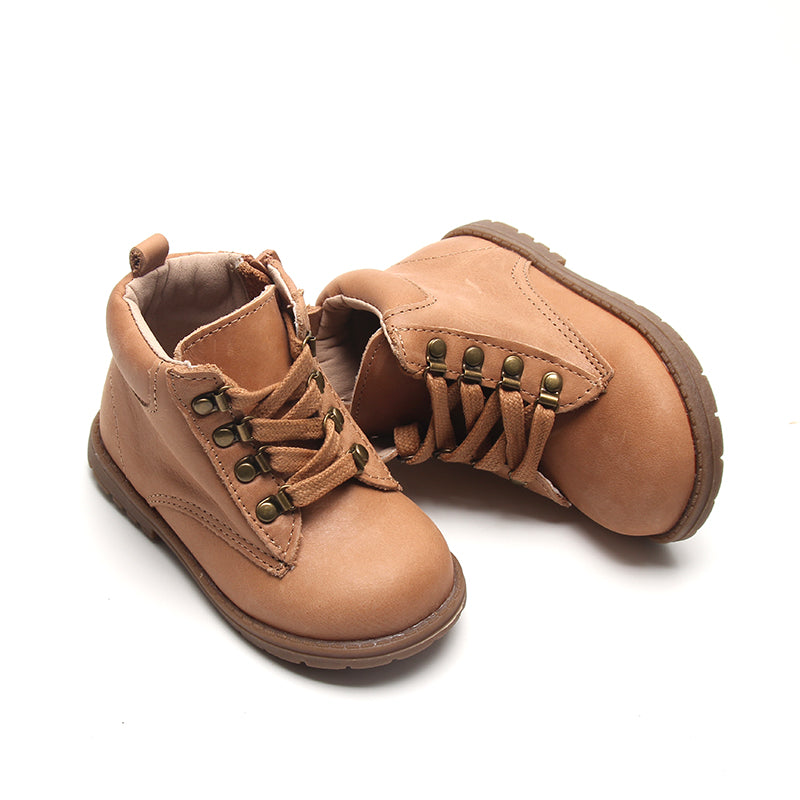 Leather Combat Boot | Color 'Sand'