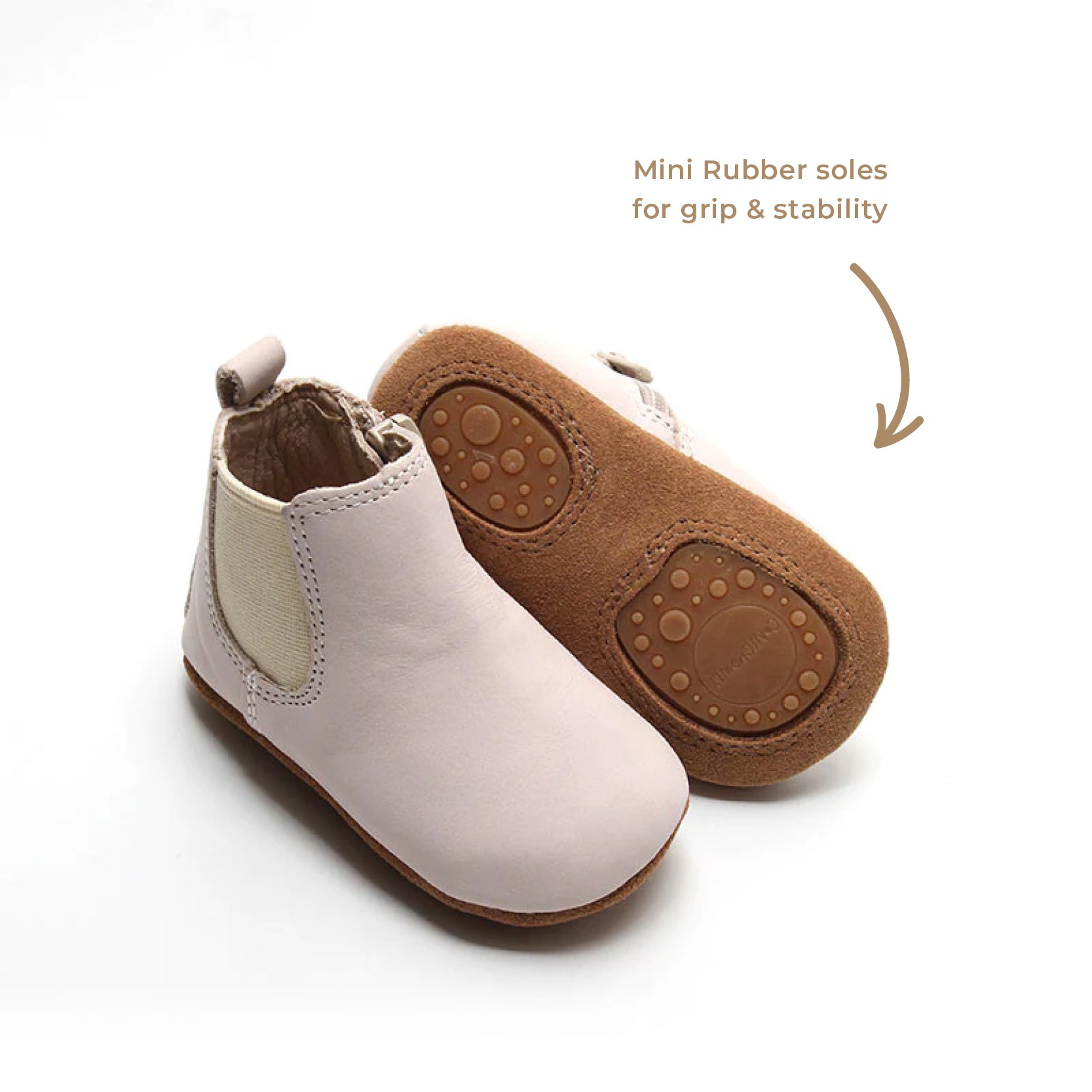 Soft leather baby booties store