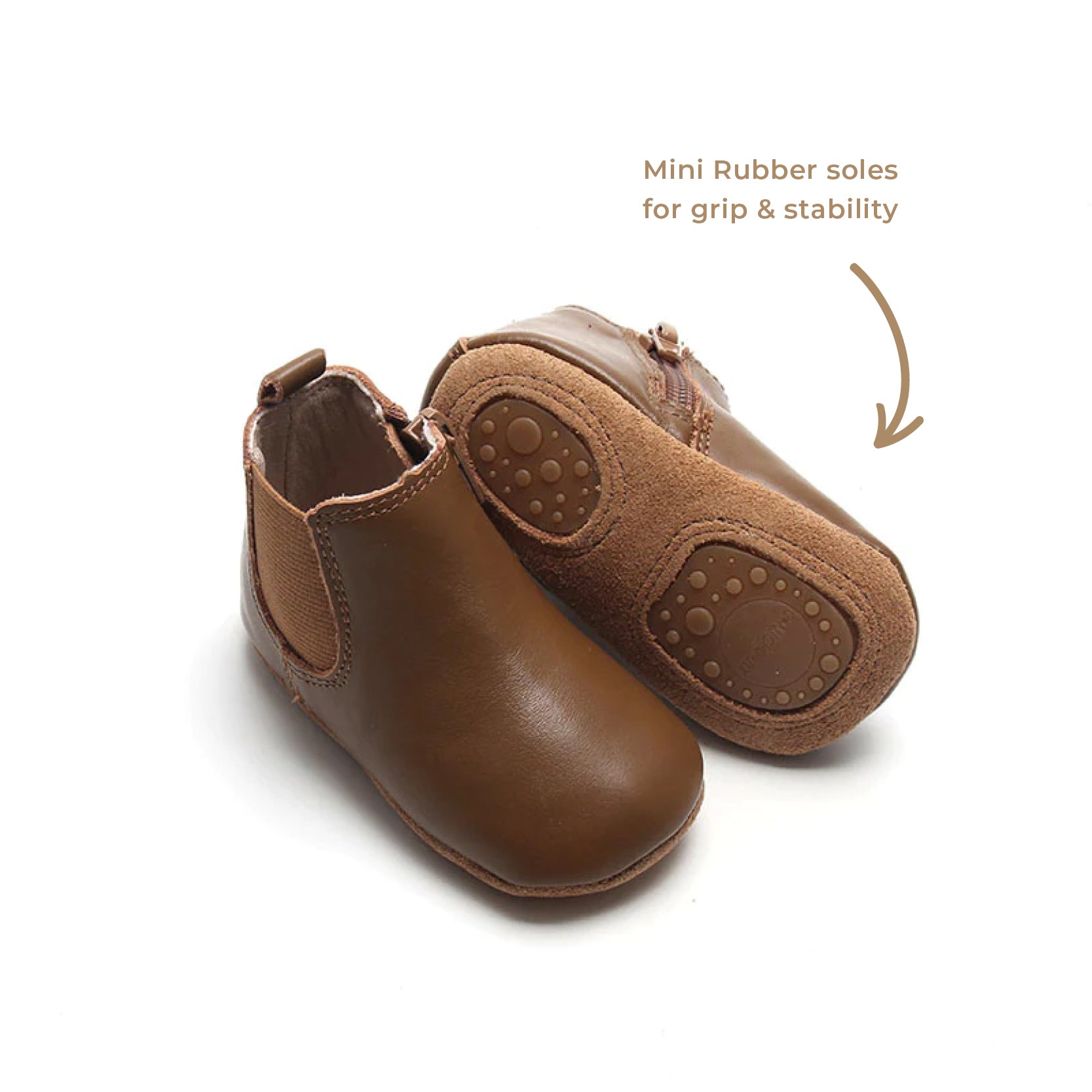 Espresso' Leather Baby Boots | Soft Sole – Consciously Baby