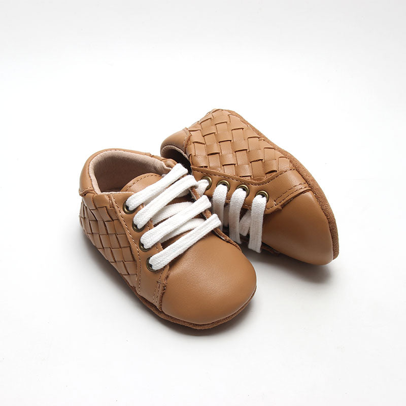 Leather Woven Sneaker | Color 'Rust' | Soft Sole