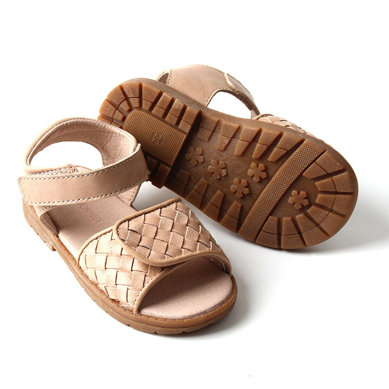 Leather Woven Sandal Color Stone Hard Sole Consciously Baby